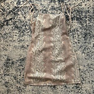 Urban Outfitters mini dress, snakeskin